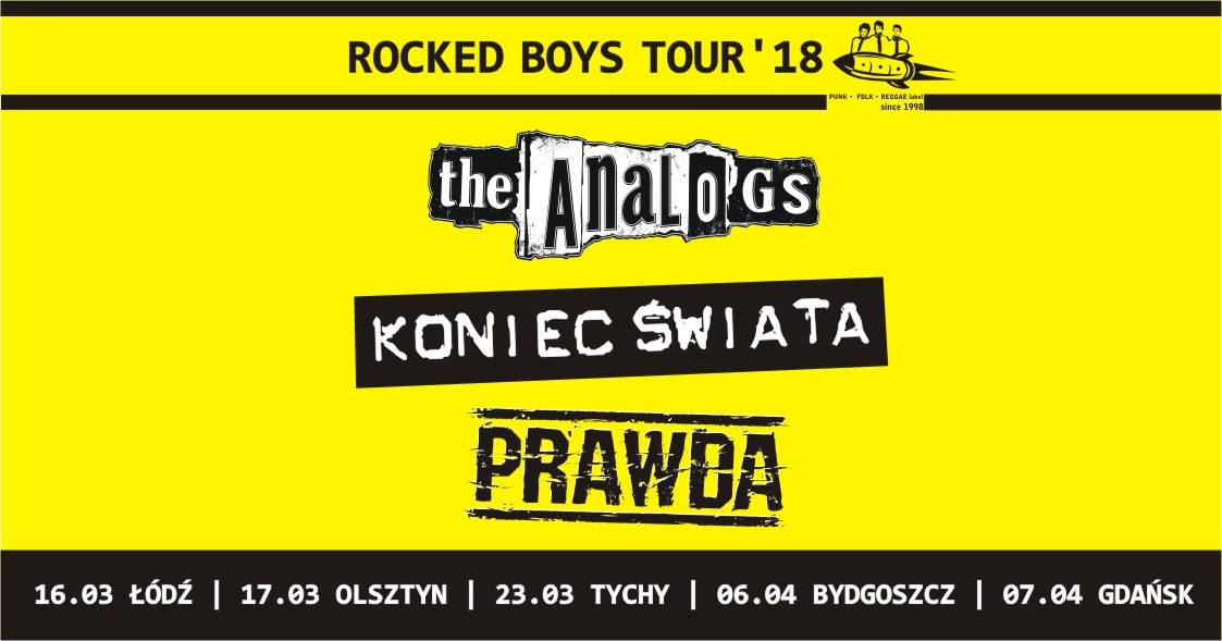 Trasa Rocked Boys Tour 2018-zagrają Analogs, Prawda, Koniec Świata.